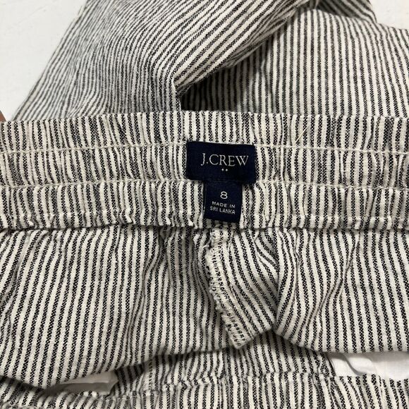 J.Crew Pants Womens 8 Linen‎ Blend High Waist Pull On Drawstring Lounge Casual - Picture 3 of 9